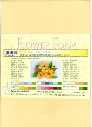 Flower Foam, lys gul 2 ark.*
